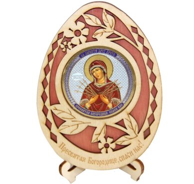 Иконы Семистрельная икона Божией Матери на подставке (8,5 х 11,5 см)