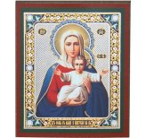 Иконы Аз есм с вами икона Божией Матери на планшете (6 х 7,5 см, Софрино)
