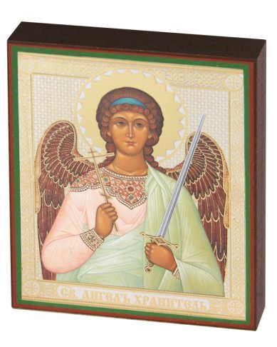 Иконы Ангел-Хранитель икона на дереве (13х16 см, Тиль)