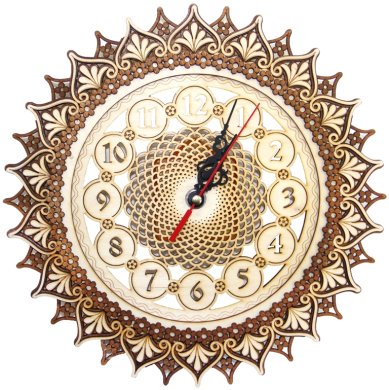 Утварь и подарки Часы резные «Солнышко» (небольшой брак, фанера, 24 х 24 см)