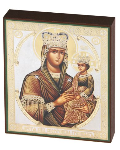 Иконы Споручница грешных икона Божией Матери на дереве (13х16 см, Тиль)