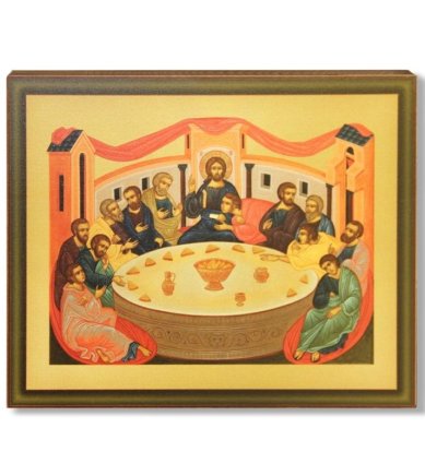 Иконы Тайная Вечеря, икона на дереве (9,2 х 11,4 см)