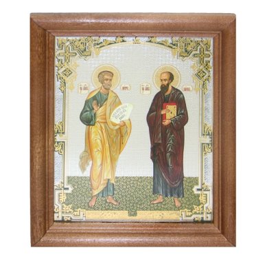 Иконы Петр и Павел апостолы икона (13 х 15,5 см, Софрино)