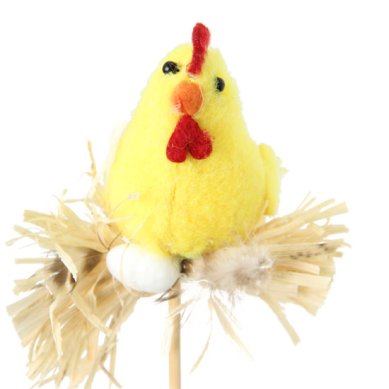 Утварь и подарки Пасхальное украшение на кулич «Курочка» (желтая) 