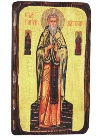 Иконы Григорий Акритский, икона на дереве под старину (16 х 27 см) 