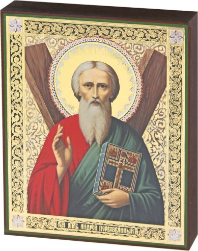 Иконы Андрей Первозванный икона, литография на дереве (18х21 см, Тиль)