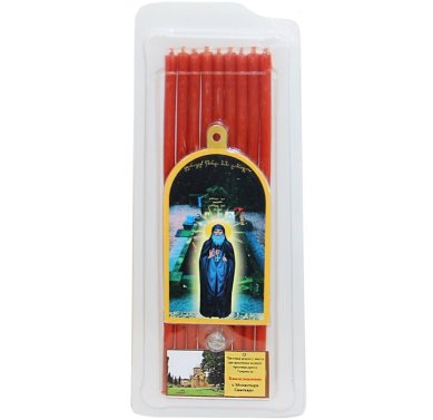 Утварь и подарки Набор красных свечей св.Гавриила Ургебадзе (икона, капсула с землей из могилы старца)