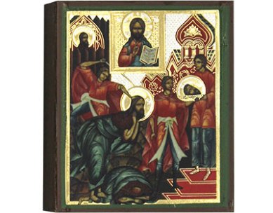 Иконы Усекновение главы Иоанна Предтечи, икона 6 х 7 см