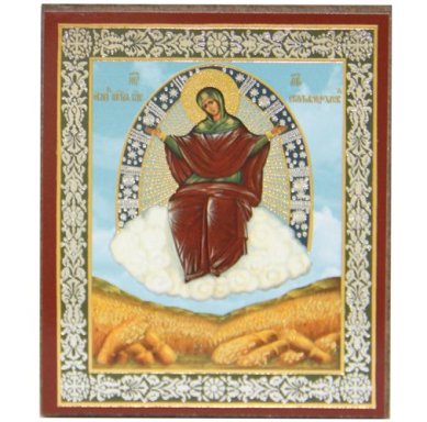 Иконы Спорительница Хлебов, икона на деревянном планшете (6 х 7,5 см)