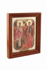 Иконы Киприан и Иустина мученики икона (13 х 16 см, Софрино)