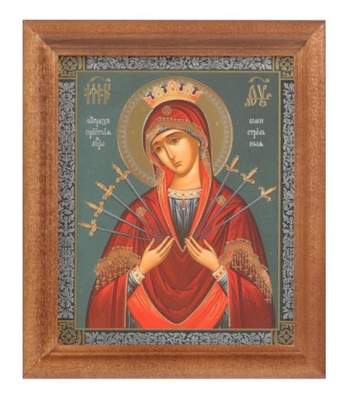 Иконы Семистрельная икона Божией Матери (13 х 16 см, Софрино)