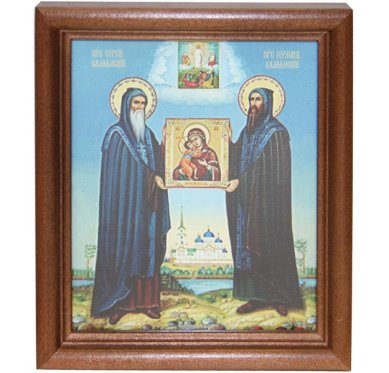 Иконы Сергий и Герман Валаамские икона (13 х 15,5 см, Софрино)