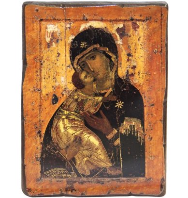 Иконы Владимирская икона Божией Матери под старину (13,5 х 18,7 см)