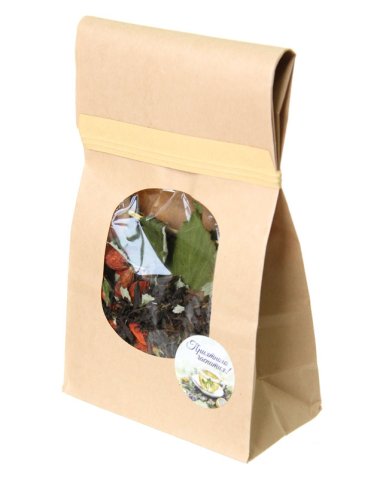 Натуральные товары Чай черный листовой Жузель с шиповником и листом малины, 50 г