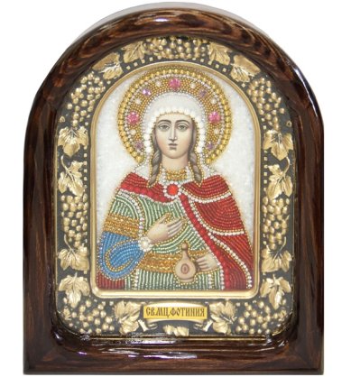 Иконы Фотина (Светлана) Самарянына икона из бисера (18,5 х 23 см)