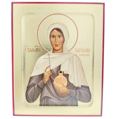 Иконы Татиана Гримблит святая мученица икона на дереве (12,5 х 16 см)