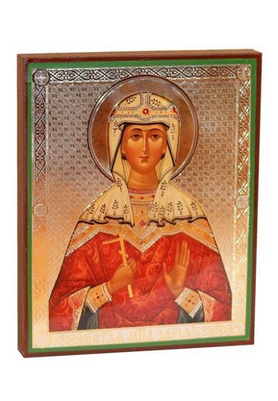 Иконы Дарья мученица икона, литография на дереве (13х16 см, Тиль)