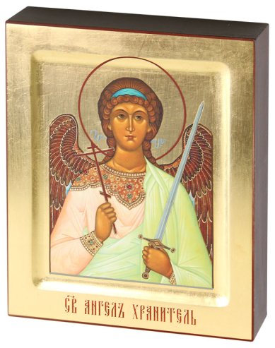 Иконы Ангел Хранитель икона, ручная работа (17,5 х 21 см)