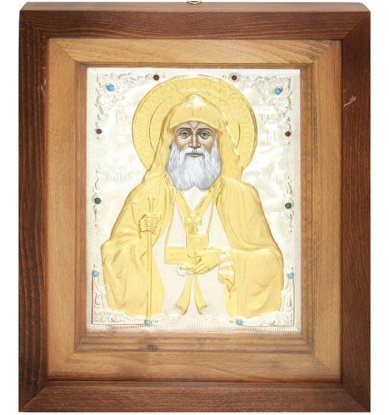 Иконы Гавриил Ургебадзе Самтаврийский преподобный икона (31 х 36 см)