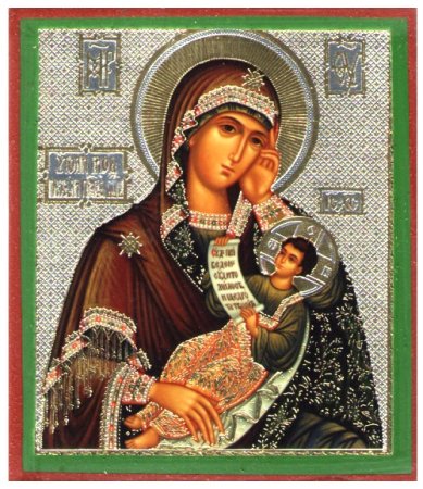 Иконы «Утоли моя печали» образ Божией Матери на дереве (6х7 см, Тиль)