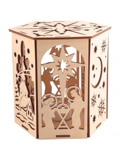 Утварь и подарки Фонарь рождественский со светодиодной свечой «Храм»