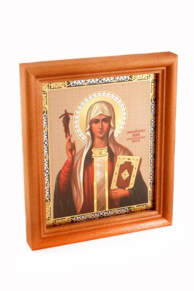 Иконы Нина равноапостольная. Подарочная икона с открыткой День Ангела (13 х 16 см, Софрино)