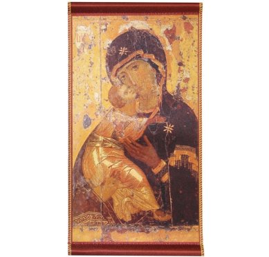 Утварь и подарки Икона на ткани «Владимирская Божия Матерь» (шелкография, 12 х 23 см)