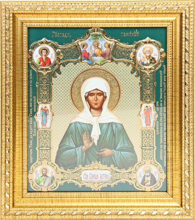 Иконы Матрона Московская икона в багетной рамке (19 х 22 см)