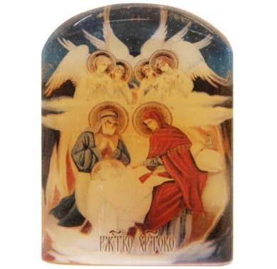 Иконы Икона настольная из селенита «Рождество Христово» (4,5 х 6,5 см)