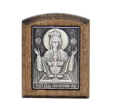 Иконы Неупиваемая Чаша икона Божией Матери ручная работа (7,5 х 9,5 см)
