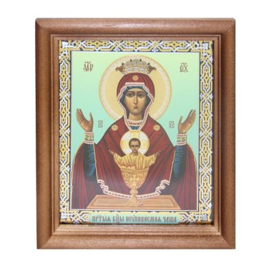 Иконы Неупиваемая Чаша икона Божией Матери под стеклом (13 х 16 см, Софрино)