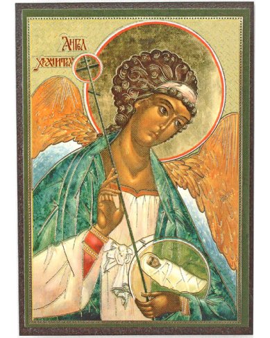 Иконы Ангел Хранитель икона на МДФ (6,3 х 9 см)