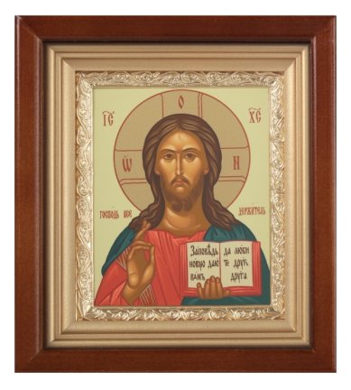 Иконы Спаситель икона в киоте (16,3 х 18,4 см)