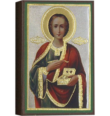 Иконы Святой великомученик и целитель Пантелеимон, икона 6 х 9 см