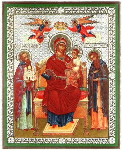 Иконы Экономисса икона Божией Матери литография на дереве (13 х 16 см)