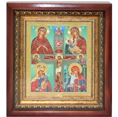 Иконы Четырехчастная икона Божией Матери (25 х 28 см)
