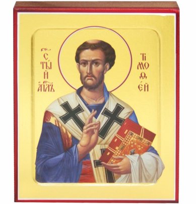 Иконы Тимофей апостол икона на дереве (12,5 х 16 см)