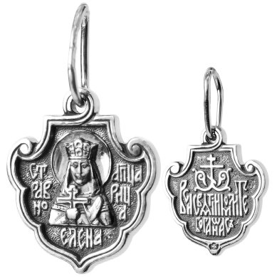 Ювелирные изделия Образок серебряный 925 Елена равноапостольная чернение