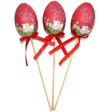 Утварь и подарки Пасхальный набор декорированных яиц на палочке