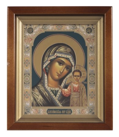 Иконы Казанская БМ икона в киоте (18 х 21,5 см)