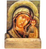 Иконы Икона настольная «Образы Божией Матери» на стекле с подставкой (4,5 х 6 см)