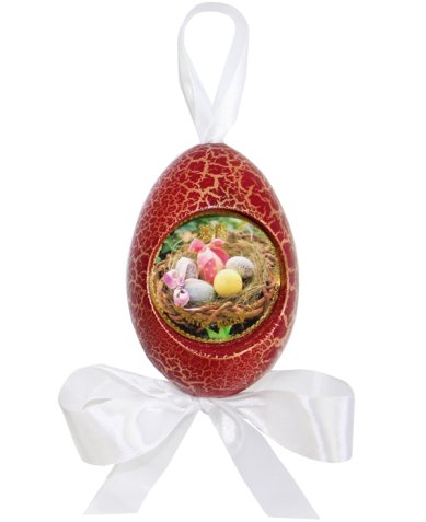 Утварь и подарки Пасхальная подвеска яйцо «Христос Воскресе!» (яйца в гнезде)