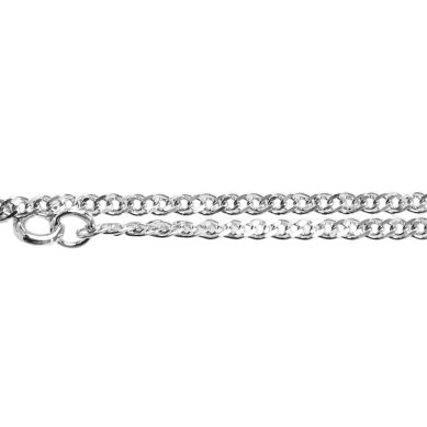 Ювелирные изделия Нонна граненая цепь серебряная 925 размер 55.0 родирование