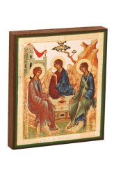 Иконы Святая Троица икона, литография на дереве (9х11 см, Тиль)