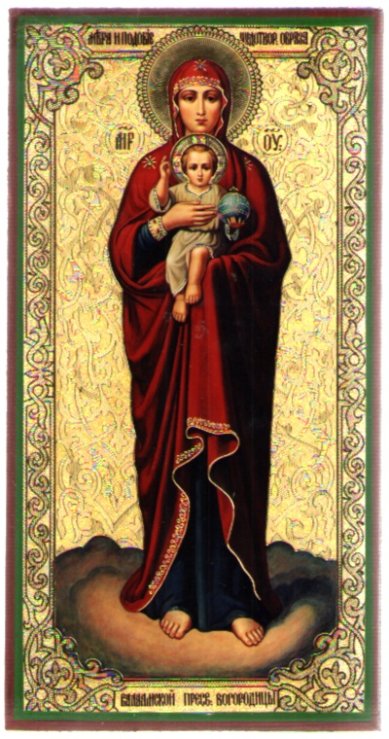 Иконы Валаамская икона Божией Матери икона на дереве (13х25 см, Тиль)