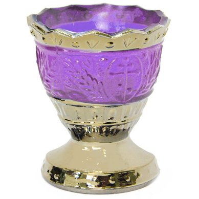 Утварь и подарки Лампада настольная на ножке «Лилия с золотом»