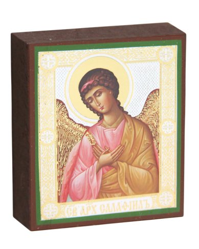 Иконы Салафиил архангел икона на дереве (6х7 см, Тиль)