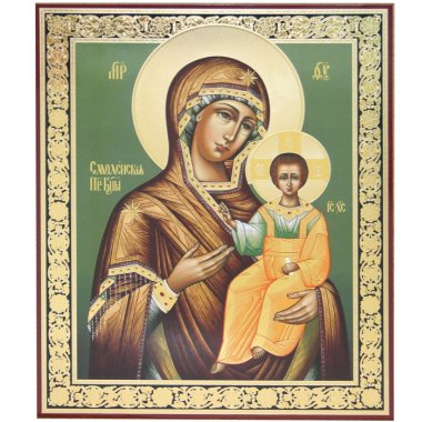 Иконы Смоленская икона Божией Матери на оргалите (18 х 22 см, Софрино)