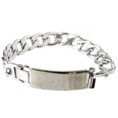 Утварь и подарки Браслет металлический с цепью, Псалом 90 «Живый в помощи»