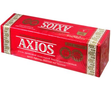 Утварь и подарки Уголь «Axios» кадильный быстроразжигаемый (D = 2,7 см, 20 брикетов)
